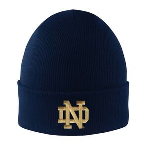 Notre Dame Fighting Irish Logo Navy Blue Cuff Knit Beanie Hat